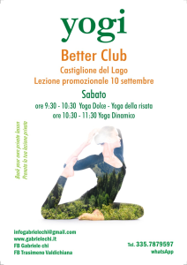 Yoga Castiglione del lago settembre